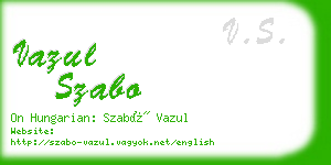 vazul szabo business card